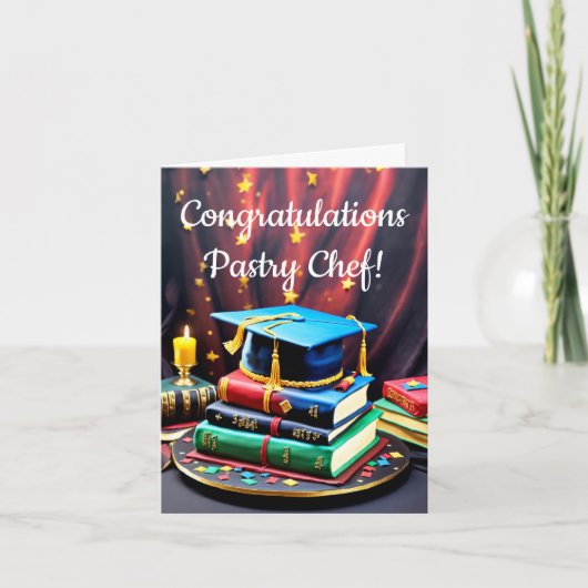 パティシエ卒業ケーキ カード (正面)