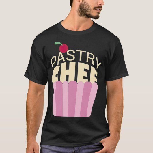 パティシエ宇宙飛行士の誕生日の食べ物 Tシャツ (正面)