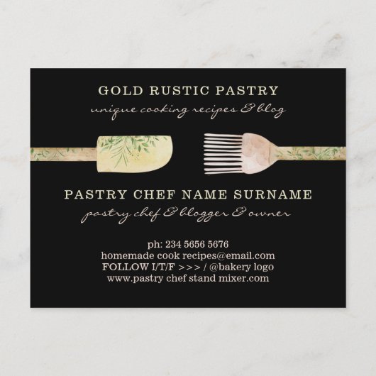 パティシエ感謝していバーカリー ポストカード (裏面)