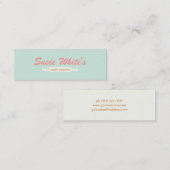 パティシエ転がのピンキュートレトロベーカーズNo. 3 スキニー名刺 (正面/裏面)