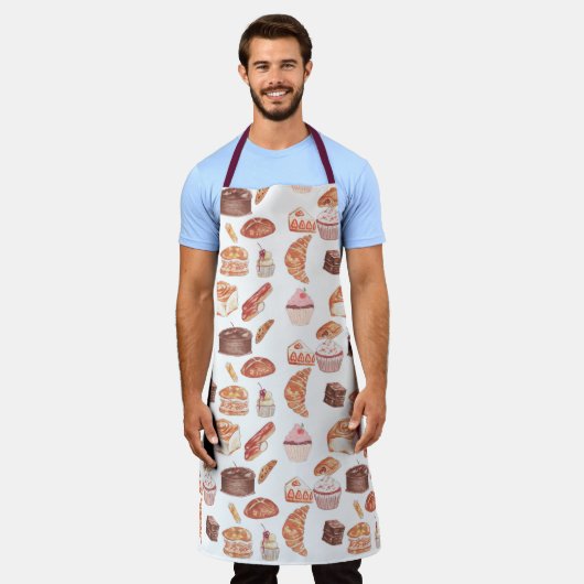 パティシエ エプロン (着用した状態)