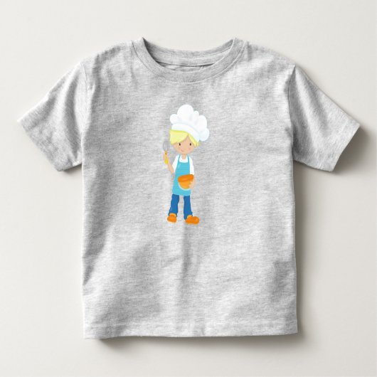 パティシエ, バーガー, ケーキ屋, かわいい少年, 金髪 トドラーTシャツ (正面)