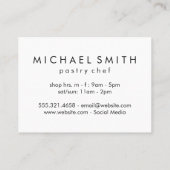 パティシエ 名刺 (裏面)