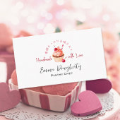 パティシシェフさくらんぼレッドカップケーキウォーターエレガントカラー 名刺