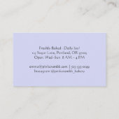 パティシシェフウィスクベーキング器パープルフローラ 名刺 (裏面)