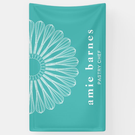 パティシシェフウィスクロゴケータリングベーカリーBusiness C 横断幕 (縦)