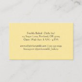 パティシシェフカップケーキオレンジフルーツホームベーカリー 名刺 (裏面)