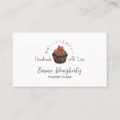 パティシシェフカップケーキチョコレートハート水彩 名刺 (正面)