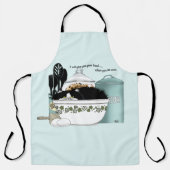 パティシシェフキャットブルー エプロン (正面)