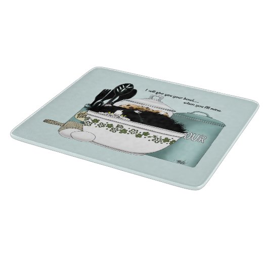 パティシシェフキャットブルー カッティングボード (角)