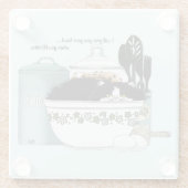 パティシシェフキャットブルー ガラスコースター (裏面)