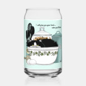 パティシシェフキャットブルー ガラス缶 (正面)