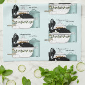 パティシシェフキャットブルー キッチンタオル (折り畳み)