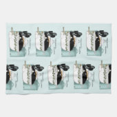 パティシシェフキャットブルー キッチンタオル (横)