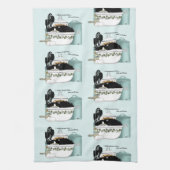 パティシシェフキャットブルー キッチンタオル (縦)