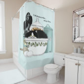 パティシシェフキャットブルー シャワーカーテン (インサイチュ)