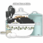 パティシシェフキャットブルー シール (正面)