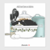 パティシシェフキャットブルー シール (シート)