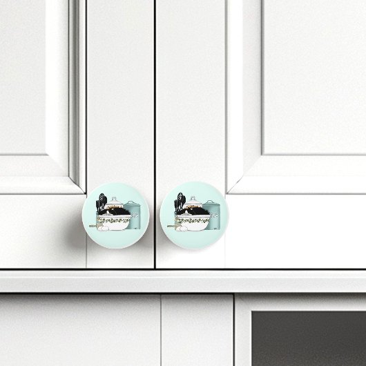 パティシシェフキャットブルー セラミックノブ