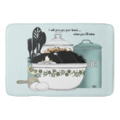 パティシシェフキャットブルー バスマット (正面)