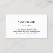 パティシシェフキュートカップケーキピンクストライプベーカリー 名刺 (裏面)