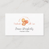 パティシシェフクッキーベイカービスケットウォーター素朴カラー 名刺 (正面)