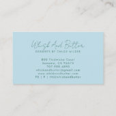 パティシシェフデザートケータリング 名刺 (裏面)