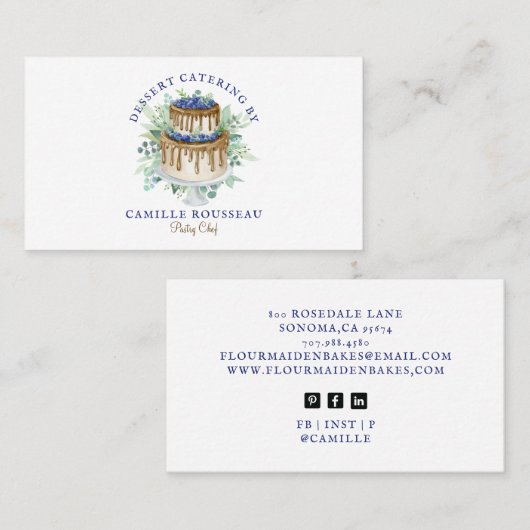 パティシシェフデザートケーター 名刺 (正面/裏面)