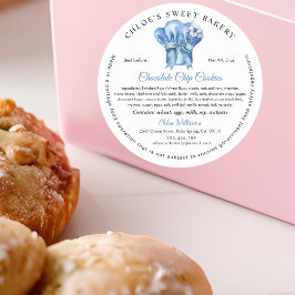 パティシシェフハットコテージフードローレーベル ラウンドシール