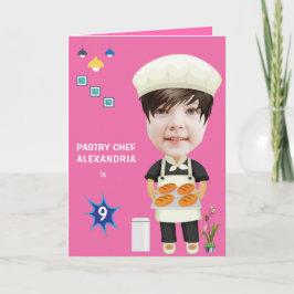パティシシェフ🎂ヘッドインホール素晴らし誕生日 カード