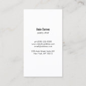 パティシシェフベイカーウィスクロゴベーカリーケータリングII 名刺 (裏面)