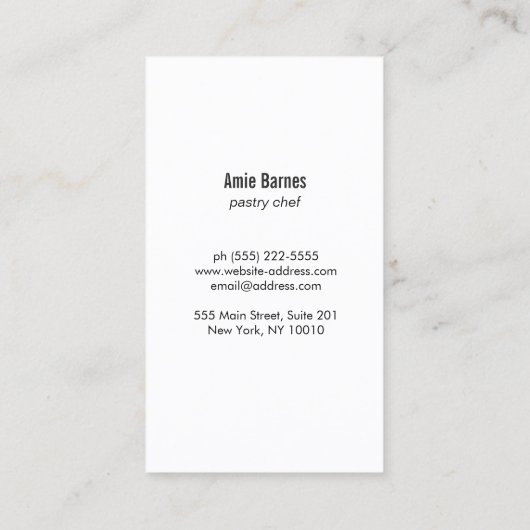 パティシシェフベイカーウィスクロゴベーカリーケータリングII 名刺 (裏面)