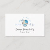 パティシシェフベーカリーカップケーキブルーウォーターエレガントカラー 名刺 (正面)