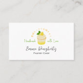 パティシシェフベーカリーカップケーキレモンシトラスイエロー 名刺 (正面)