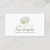 パティシシェフベーカリーフローラハットウォーターカラーイエロー 名刺 (正面)