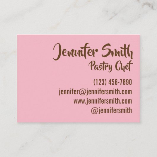 パティシシェフベーカリーベイクショップマフィンケーキパイスライス 名刺 (裏面)