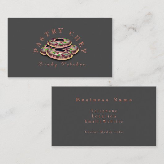 パティシシェフベーカリーベーキング名刺 名刺 (正面/裏面)