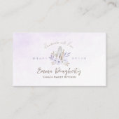 パティシシェフベーキングの器物パープルウォーター色 名刺 (正面)