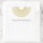 パティシシェフベーキングウィスクモダンケータリング 長方形シール (バッグ)