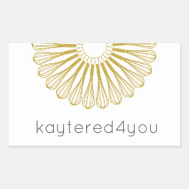 パティシシェフベーキングウィスクモダンケータリング 長方形シール