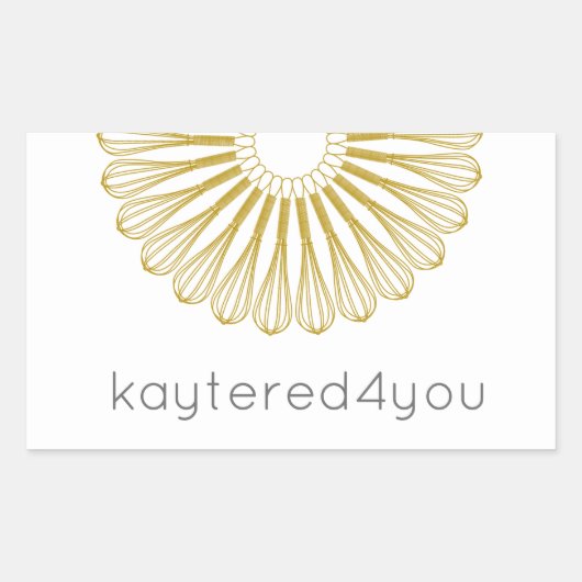 パティシシェフベーキングウィスクモダンケータリング 長方形シール (正面)