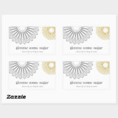 パティシシェフベーキングウィスクモダンケータリング 長方形シール (シート)