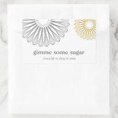 パティシシェフベーキングウィスクモダンケータリング 長方形シール (バッグ)