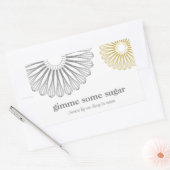 パティシシェフベーキングウィスクモダンケータリング 長方形シール (封筒)