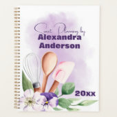 パティシシェフベーキング器パープルウォーター色 プランナー手帳 (正面)