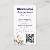 パティシシェフベーキング器パープルウォーター色 名刺 (裏面)