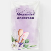 パティシシェフベーキング器パープルウォーター色 横断幕 (縦)