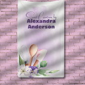 パティシシェフベーキング器パープルウォーター色 横断幕