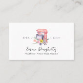 パティシシェフベーキング器具ミキサーピンクフローラ 名刺 (正面)