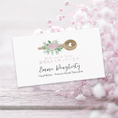 パティシシェフベーキング調理器木材ハートほこりっぽいバラ 名刺